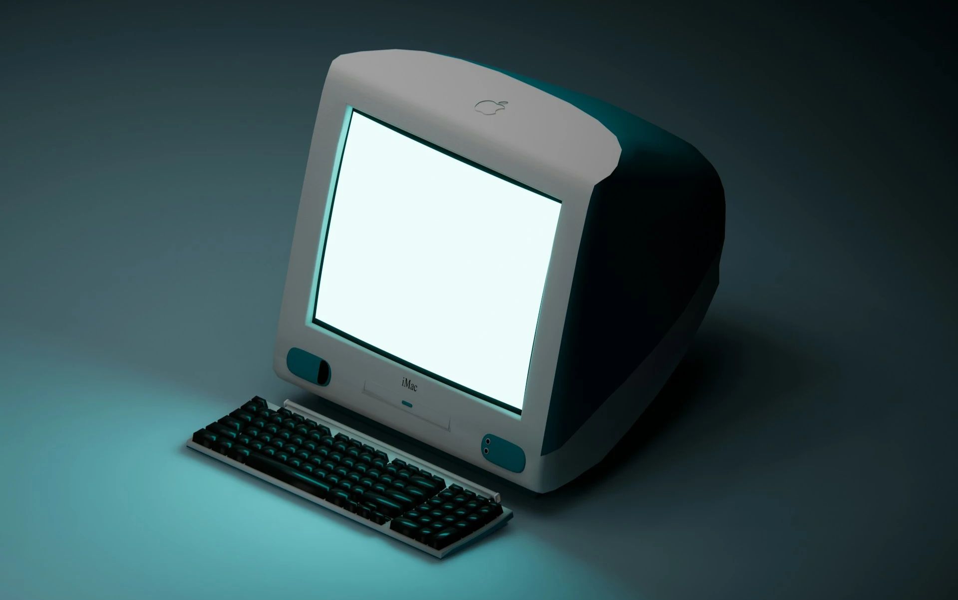 Stylish old imac sitting