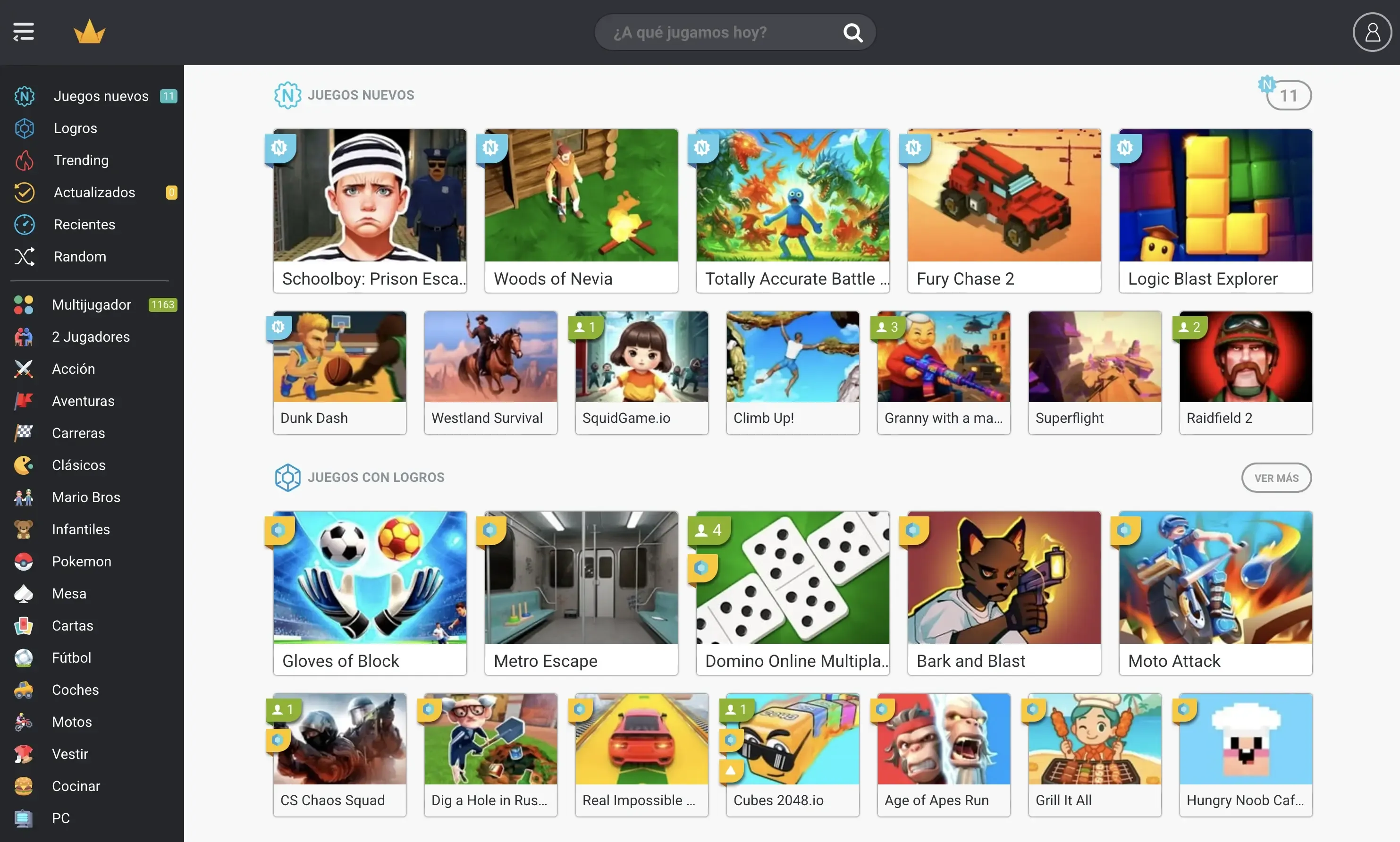 Minijuegos website