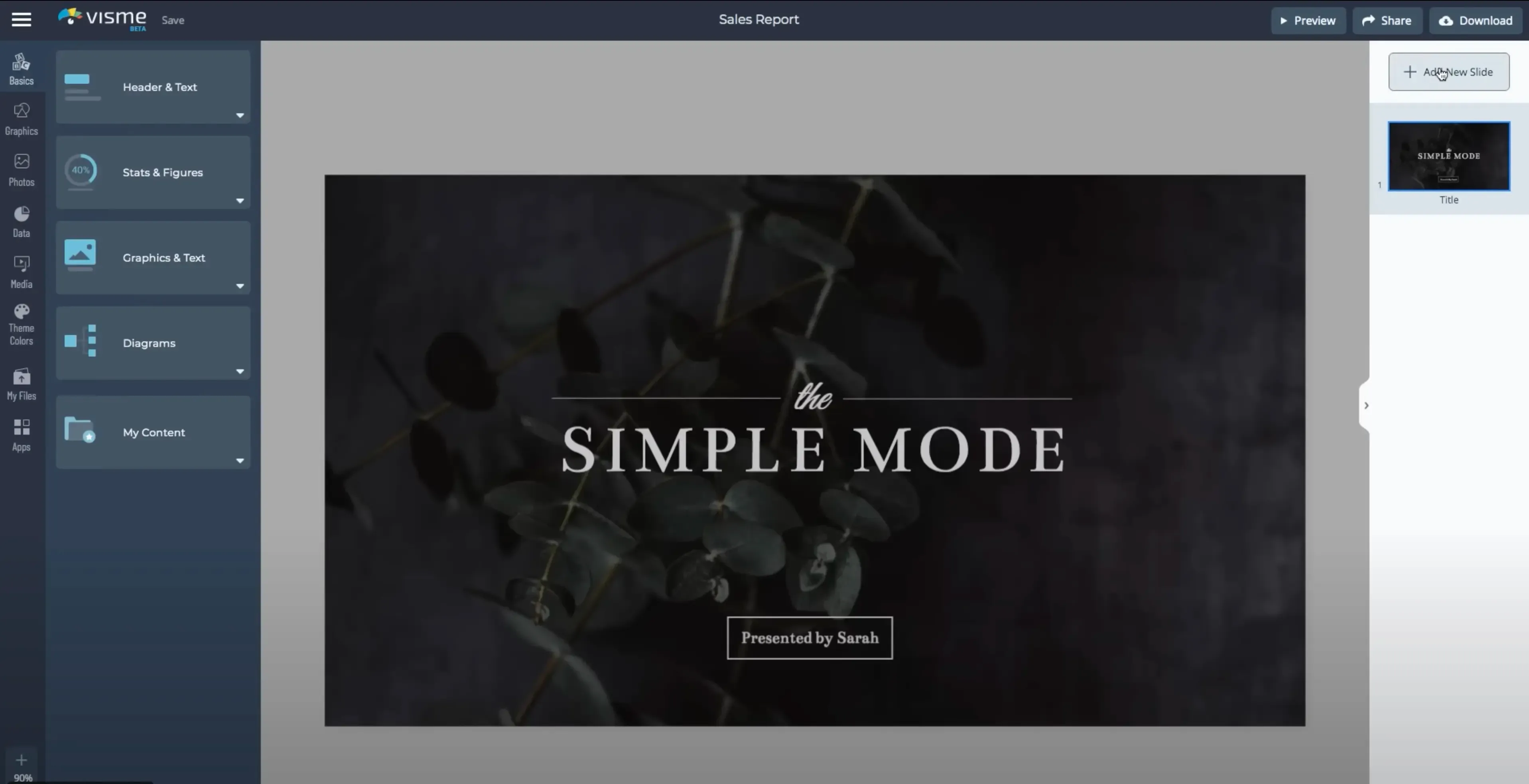 Visme website