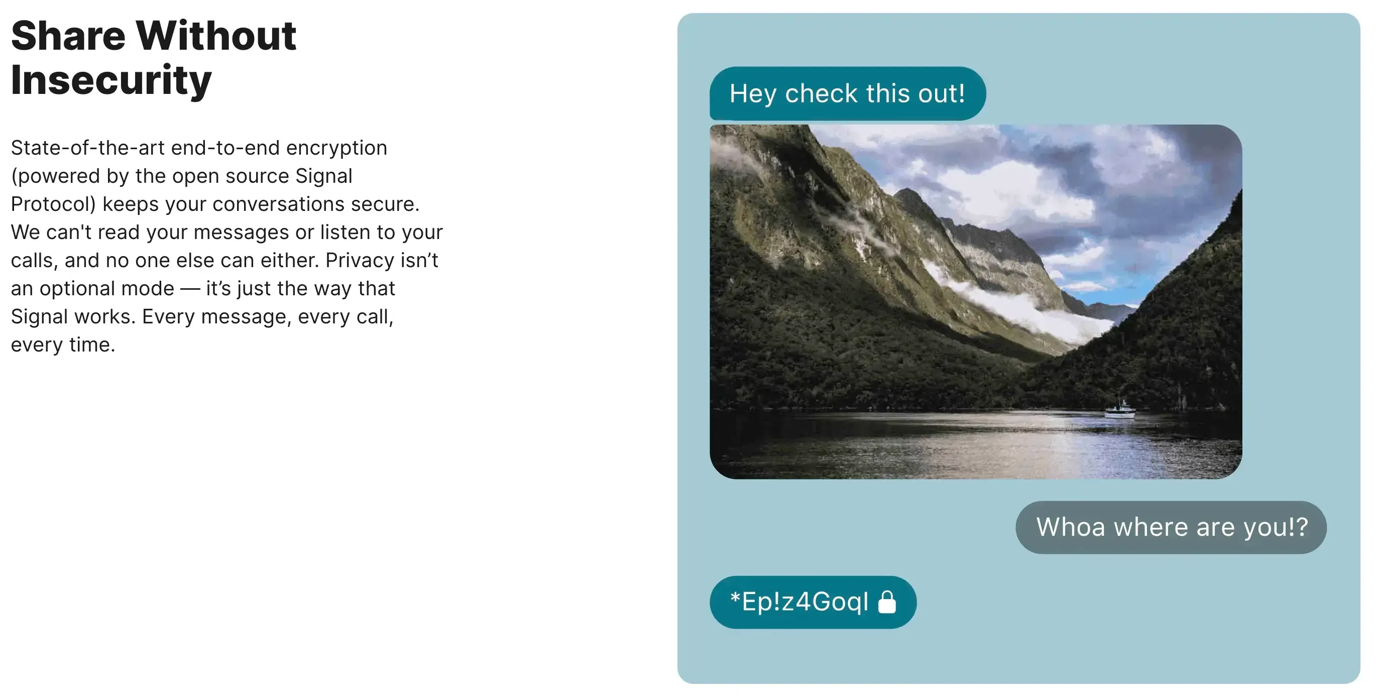 Signal secure messaging app
