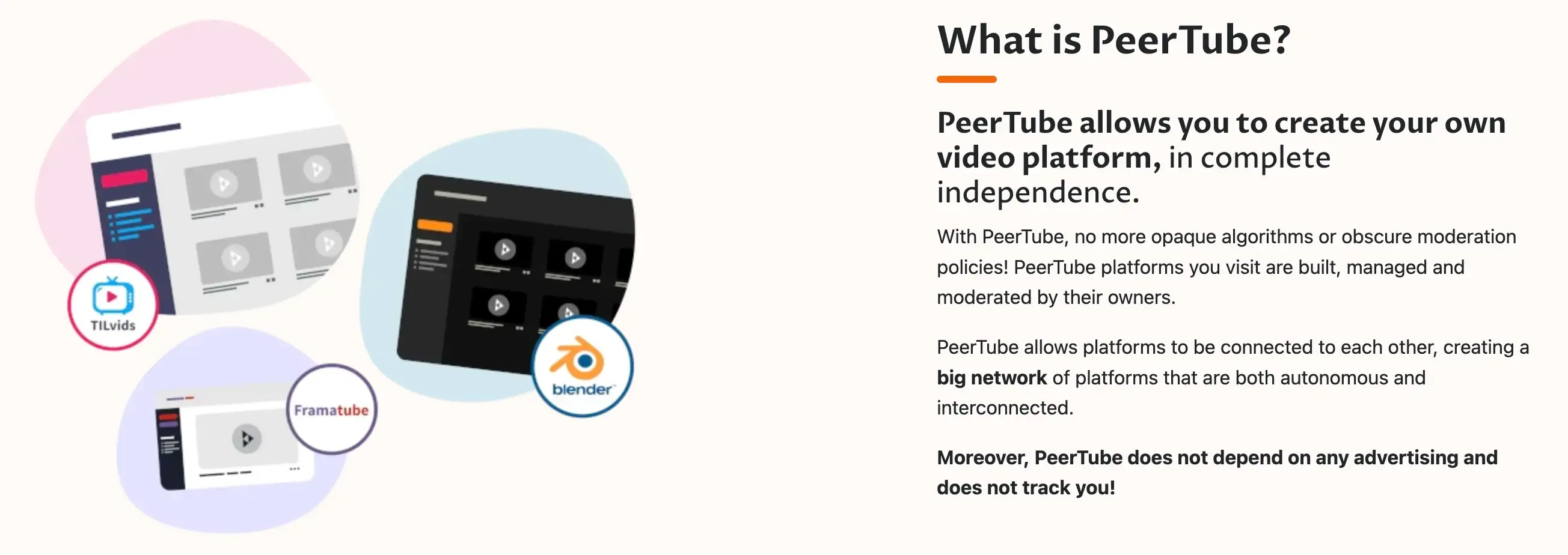 Peertube video hosting website